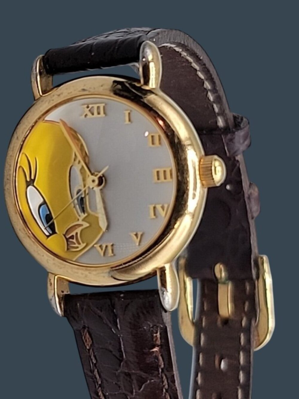 VTG Warner Brothers Store Exclusive Tweety Bird Watch 7" WB1720075 Gold Plated - Picture 13 of 16